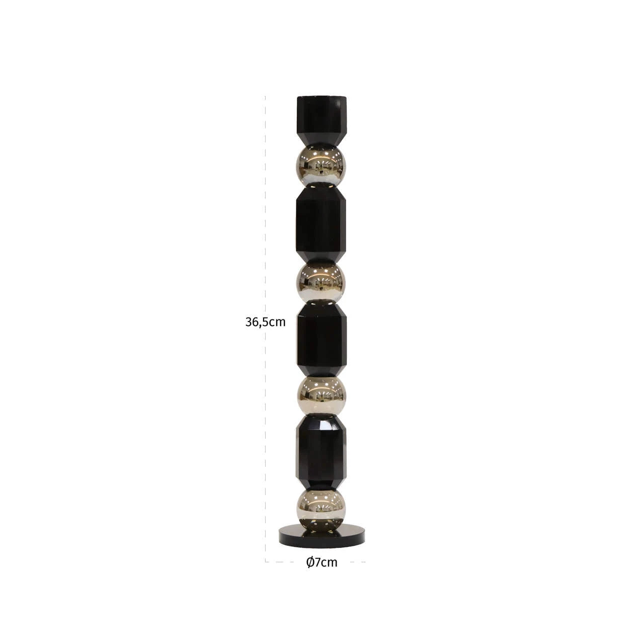 Lysestake Jessy svart stor Richmond Interiors Lysestake