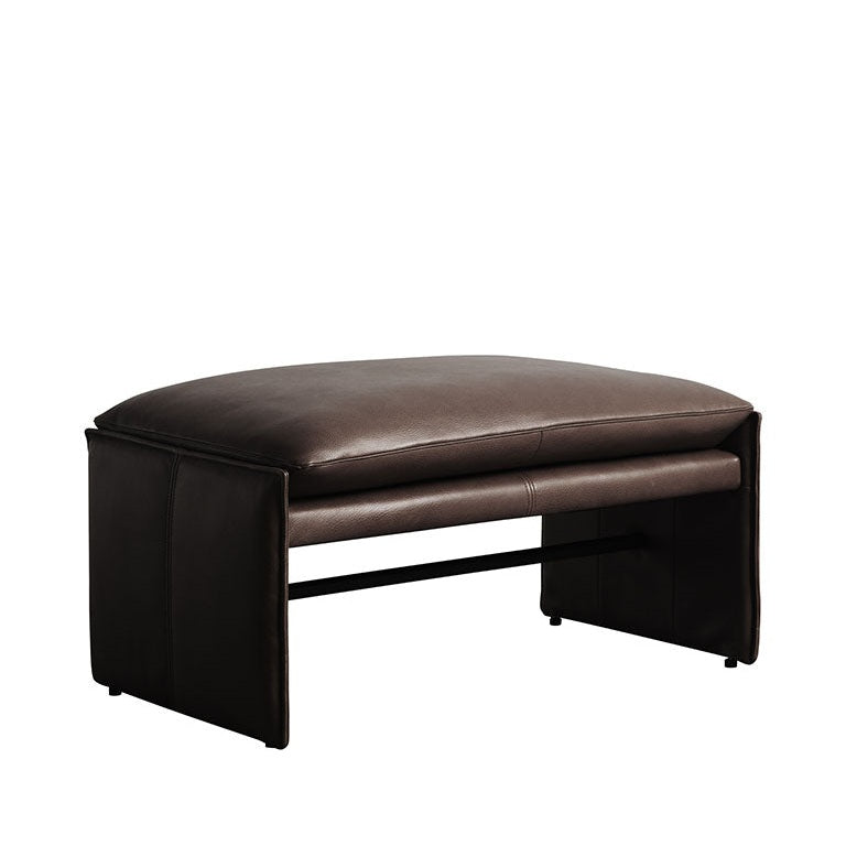 HARLEM fotpall i skinn Artwood Lenestol