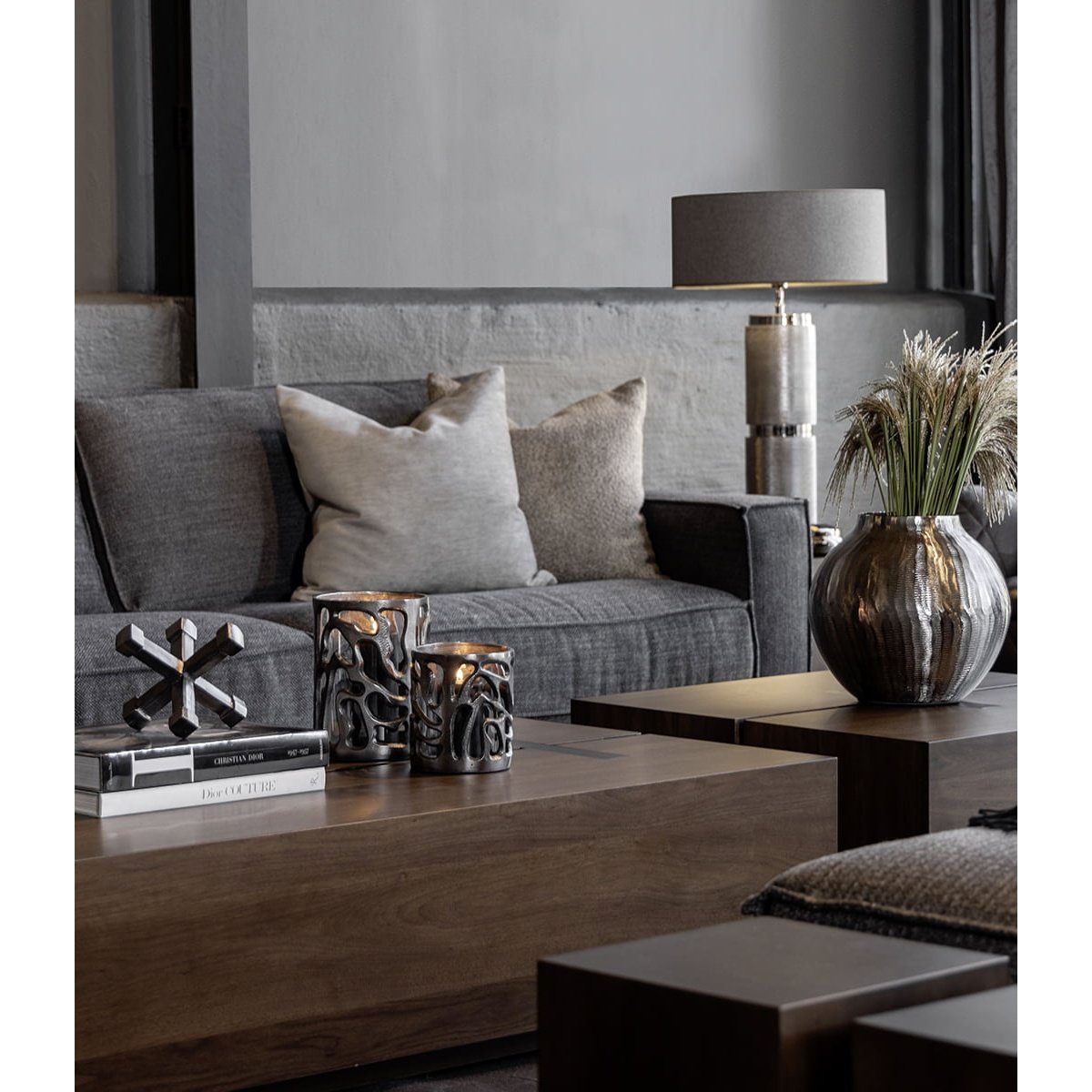 BENITO Lyslykt Artwood Lanterne og lysglass