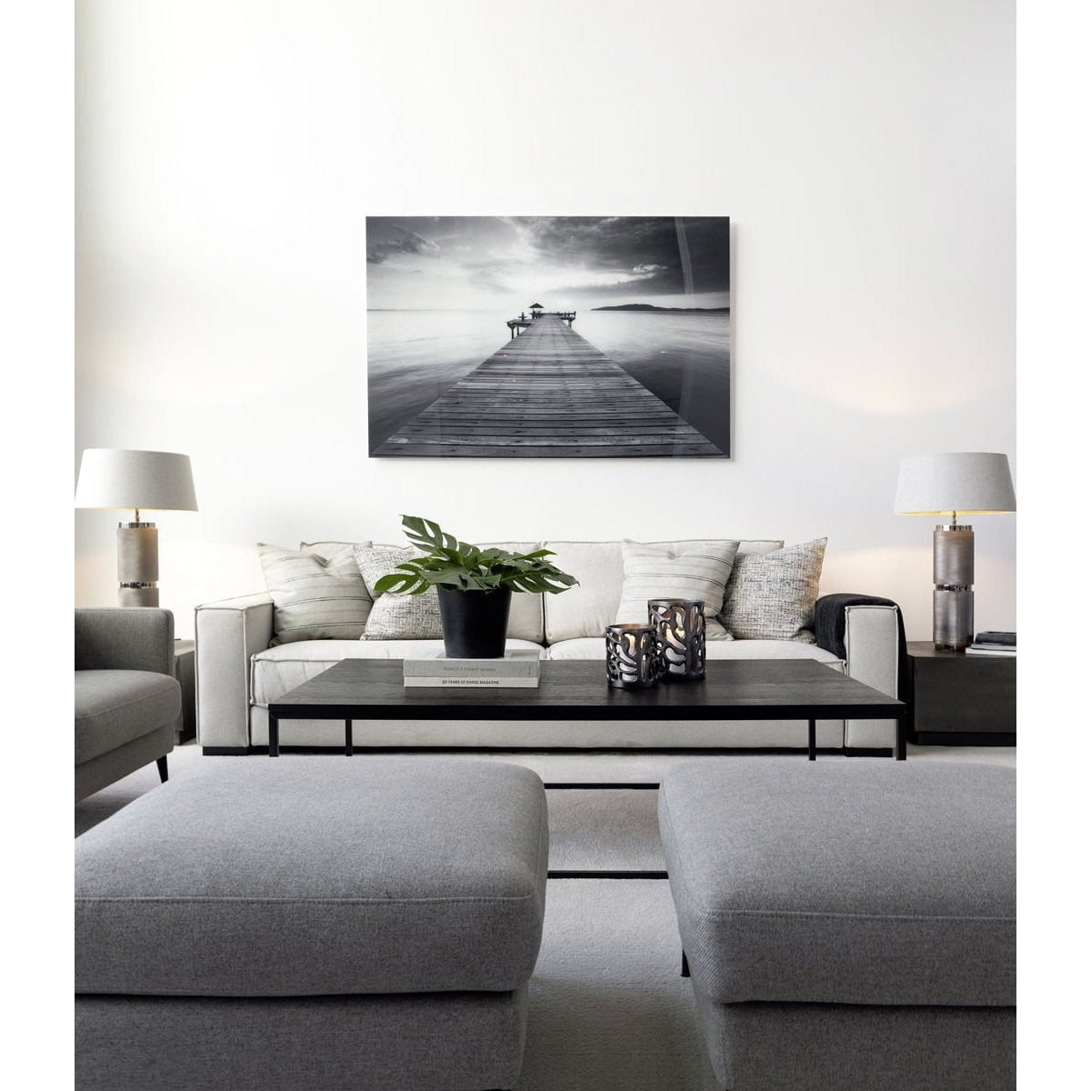 BENITO Lyslykt Artwood Lanterne og lysglass