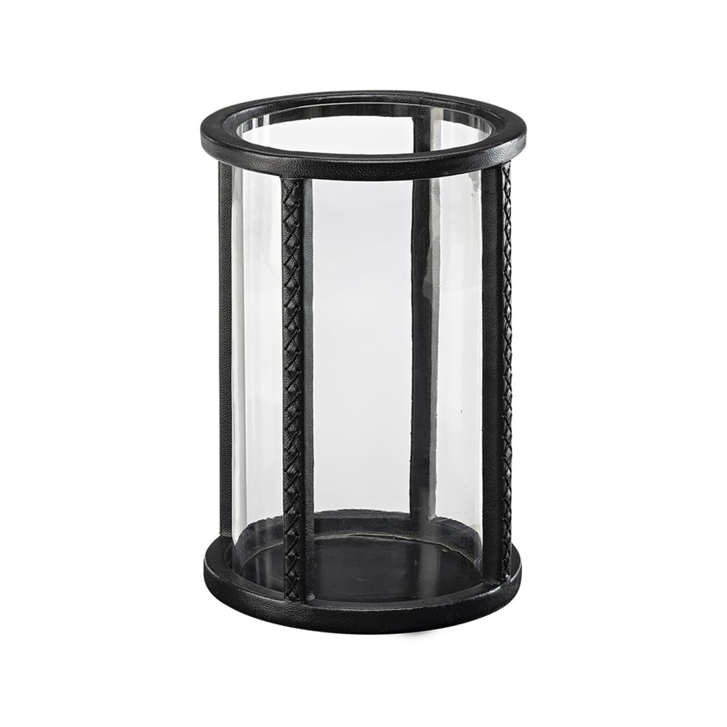 MENDOZA black Artwood Lanterne og lysglass