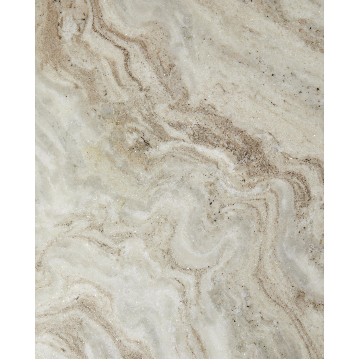 ERIE rundt sofabord i tre og marmor - ø75 cm - råhvit, brun, beige Nordal TABLES