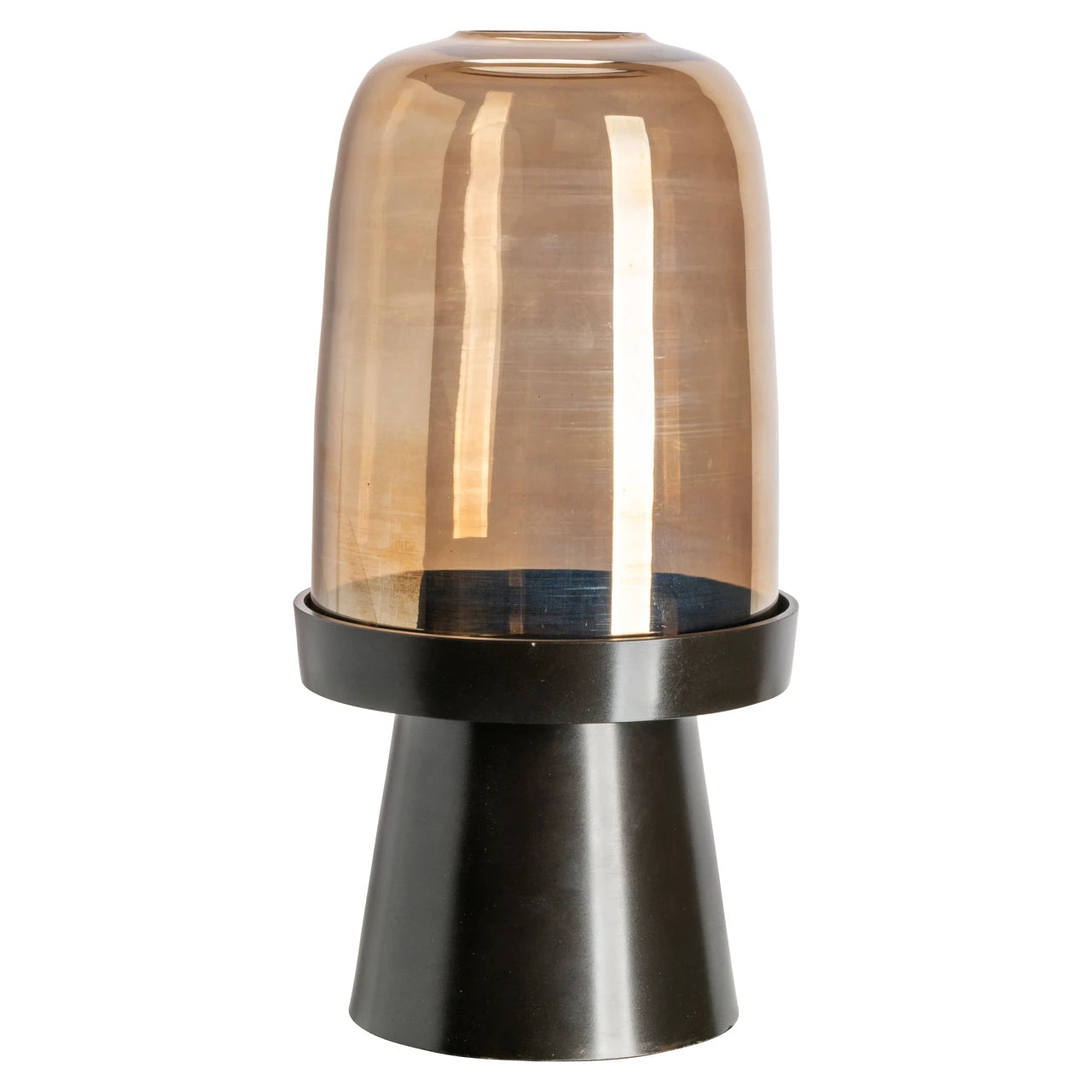 Hurricane light Kate valnøtt liten Richmond Interiors Lanterne og lysglass