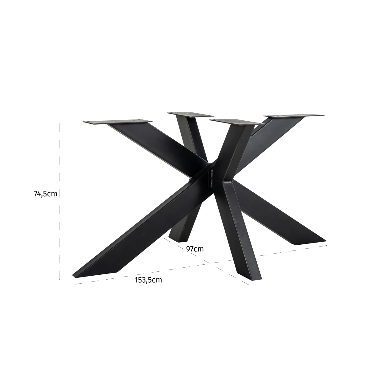 Spisebord Spider svart base Richmond Interiors Spisebord