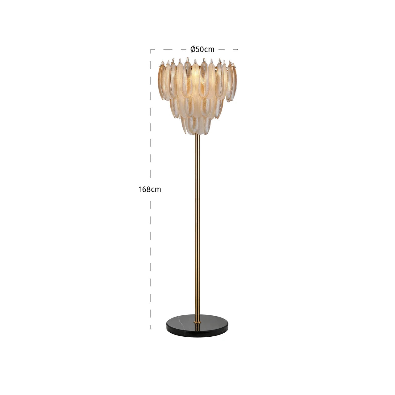 Gulvlampe Chloe antikk messing Richmond Interiors Gulvlampe