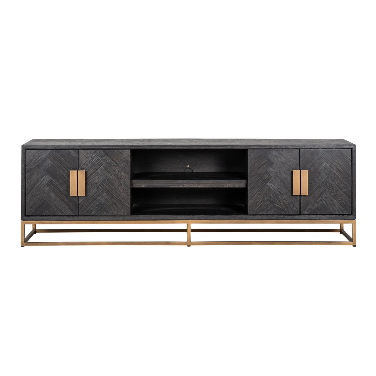 TV-benkskap Blackbone Brass svart rustikk 200 Richmond Interiors TV-benk