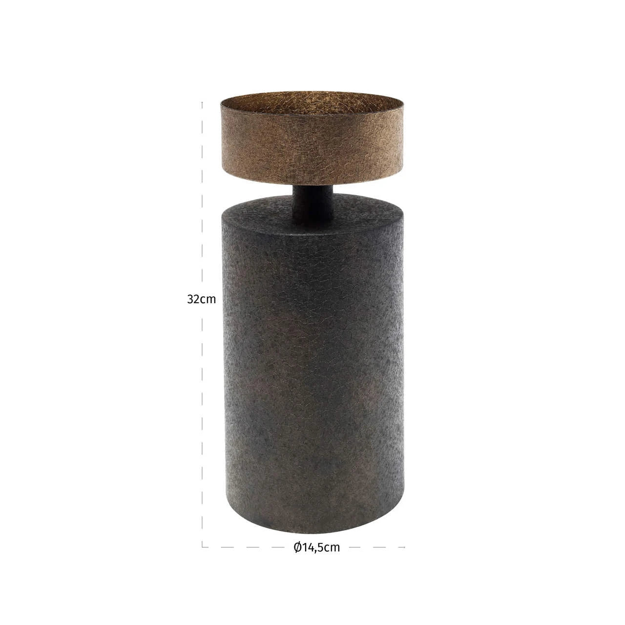 Candle holder Harlow messing antikk liten Richmond Interiors Lysestake