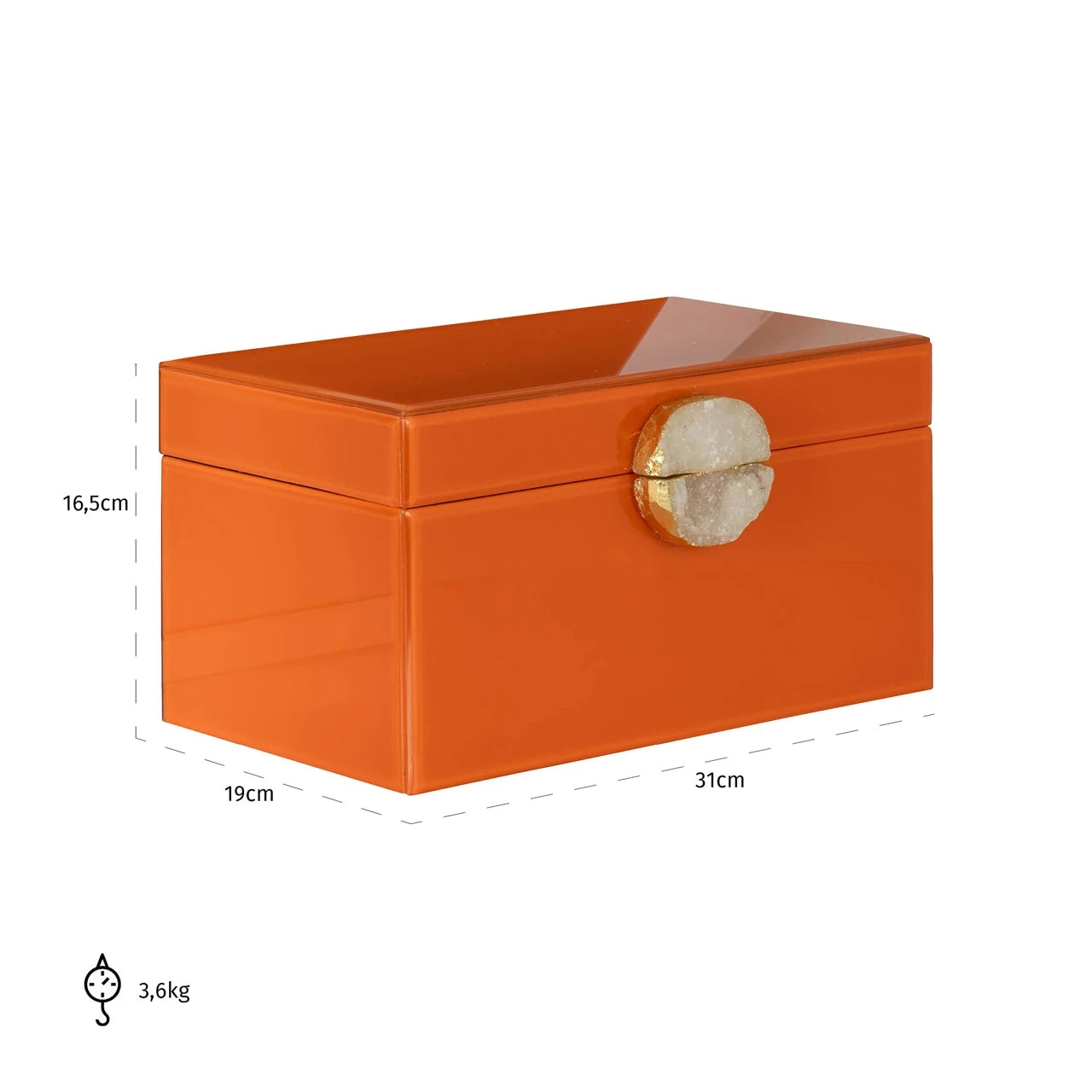 Oppbevaringsboks Lia oransje Richmond Interiors Oppbevaring
