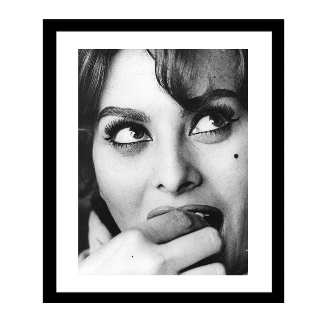 Glass picture w/frame Sophia Loren Homefactory Bilde