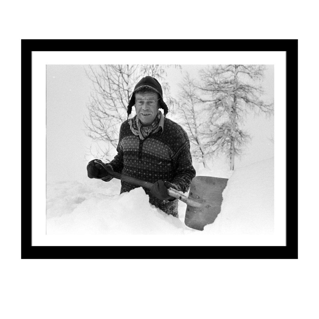 Glass picture w/frame snømåking Homefactory Bilde