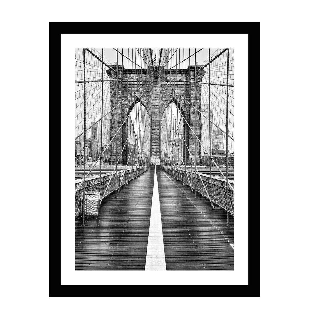 Glass picture w/frame Brooklyn Bridge Homefactory Bilde