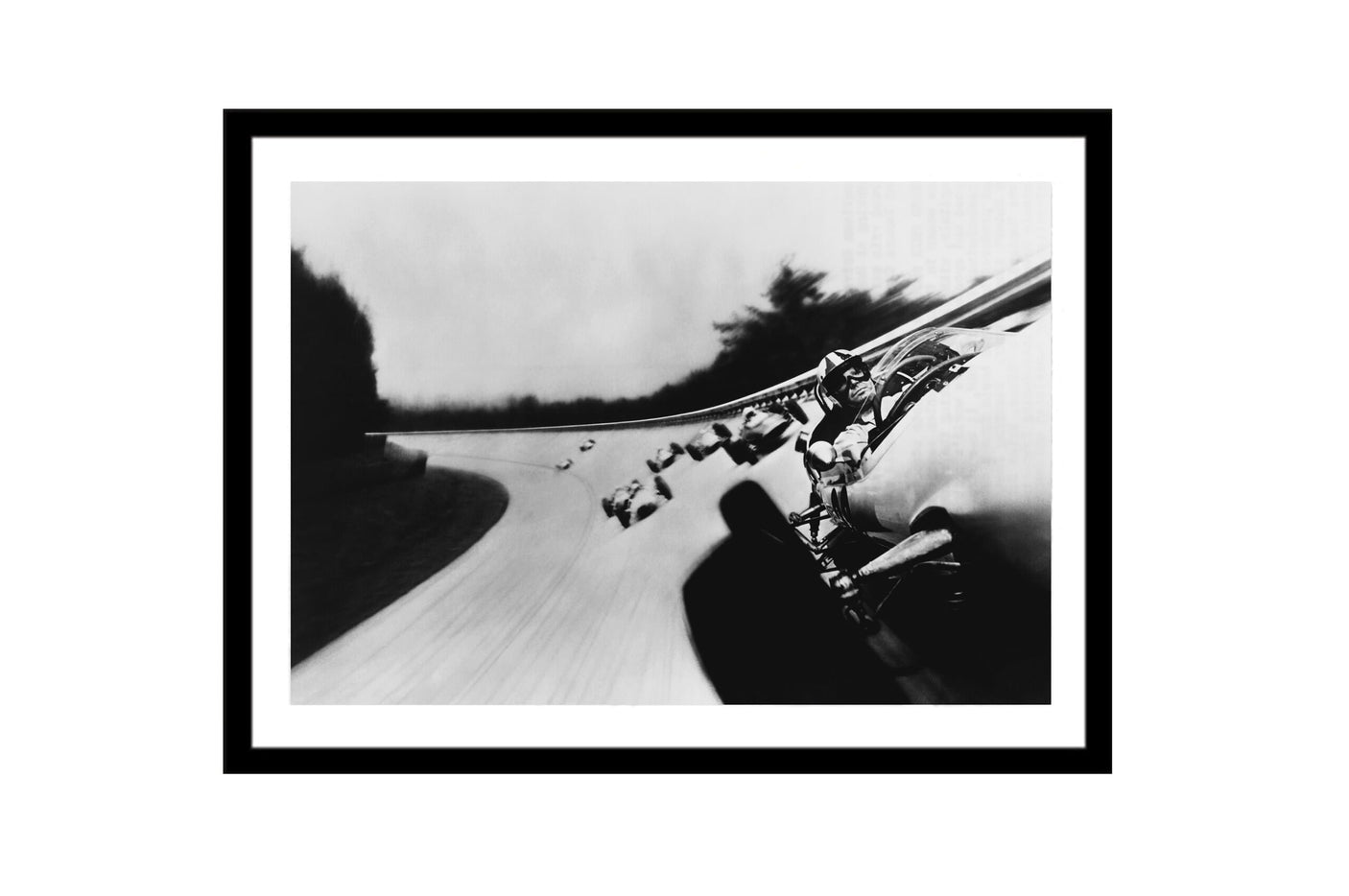 Glass picture w/frame Formula Grand Prix 1966 80cm x 120cm Homefactory
