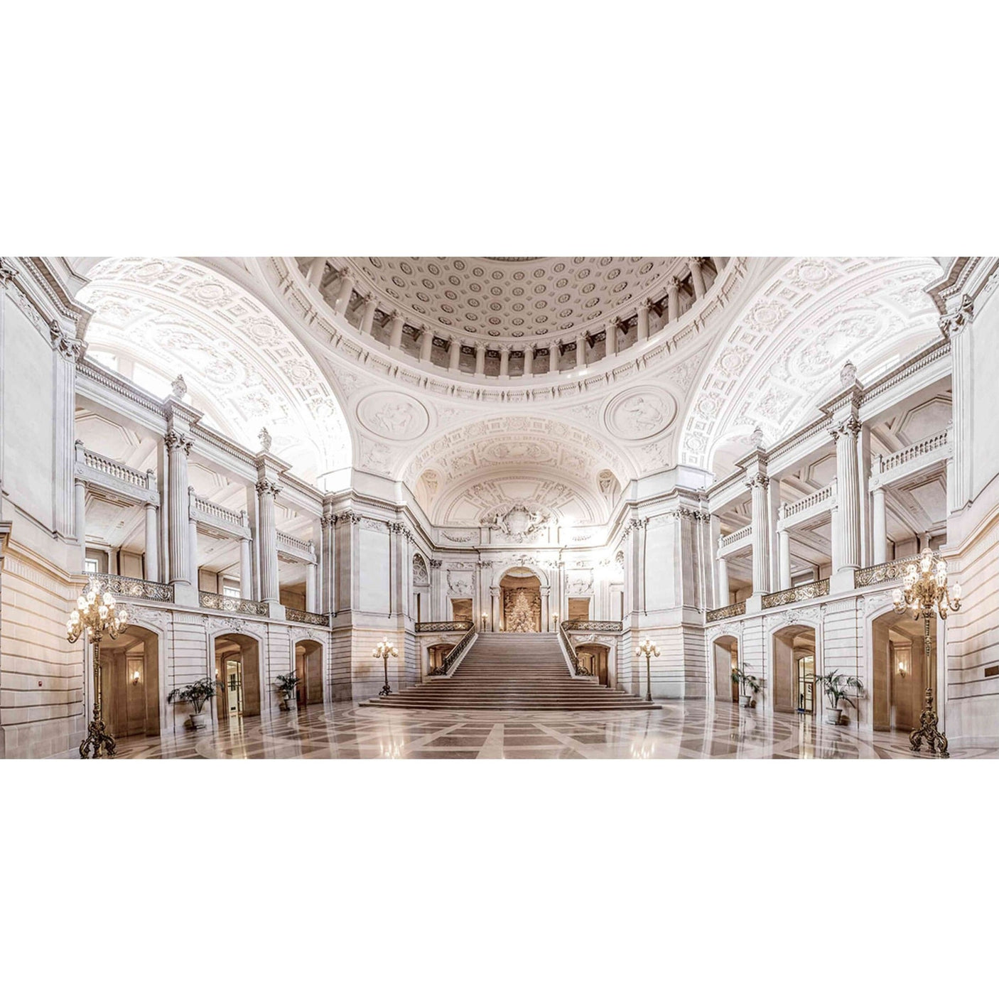 Glass picture San Francisco City Hall 90cm x180cm Homefactory