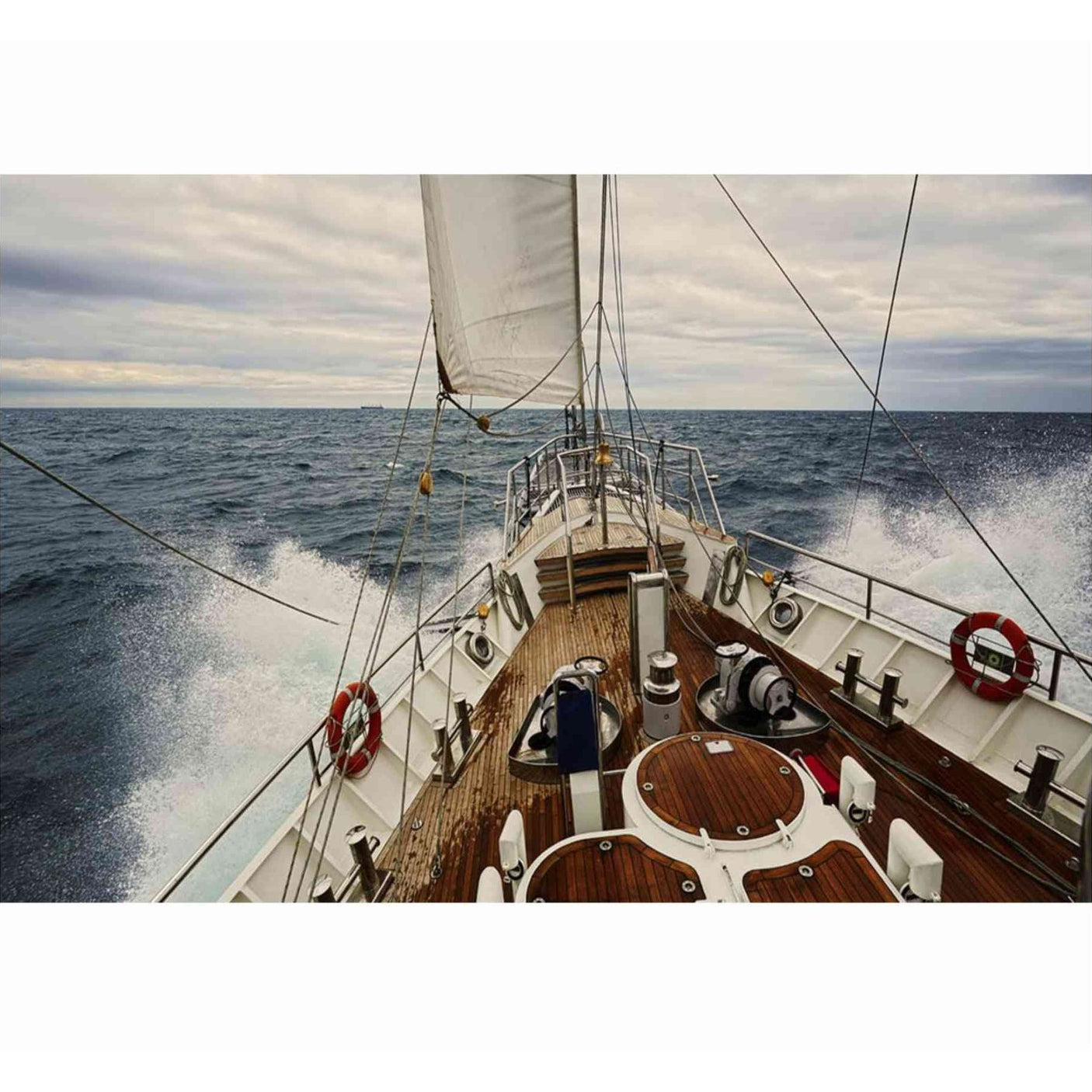 Glass picture sail Yacht 90cm x 150cm Homefactory