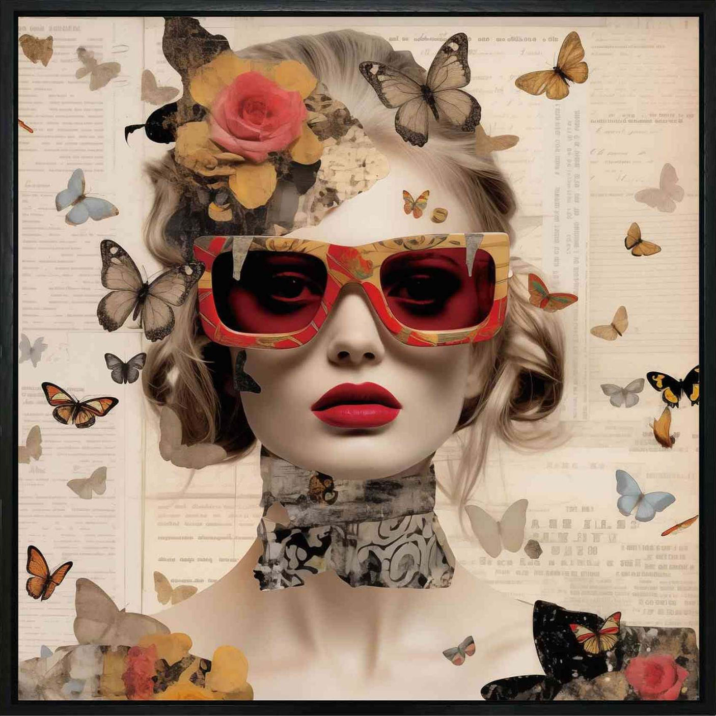 Canvas AI generated lady Homefactory Bilde