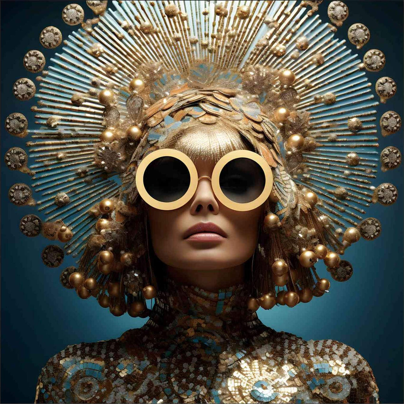 Glass picture Future Fashion 120cm x 120cm Homefactory