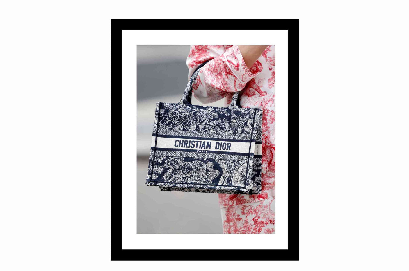 Glass picture w/frame Christian Dior bag 70cm x 90cm Homefactory