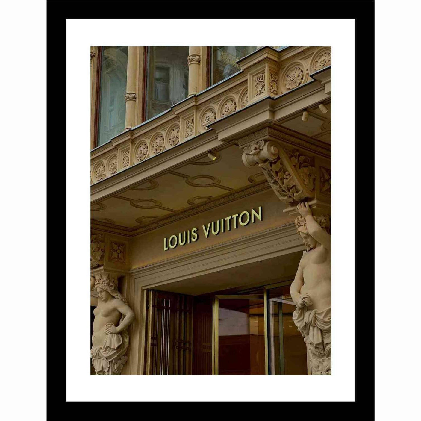 Glass picture w/frame Louis Vuitton store 70cm x 90cm Homefactory