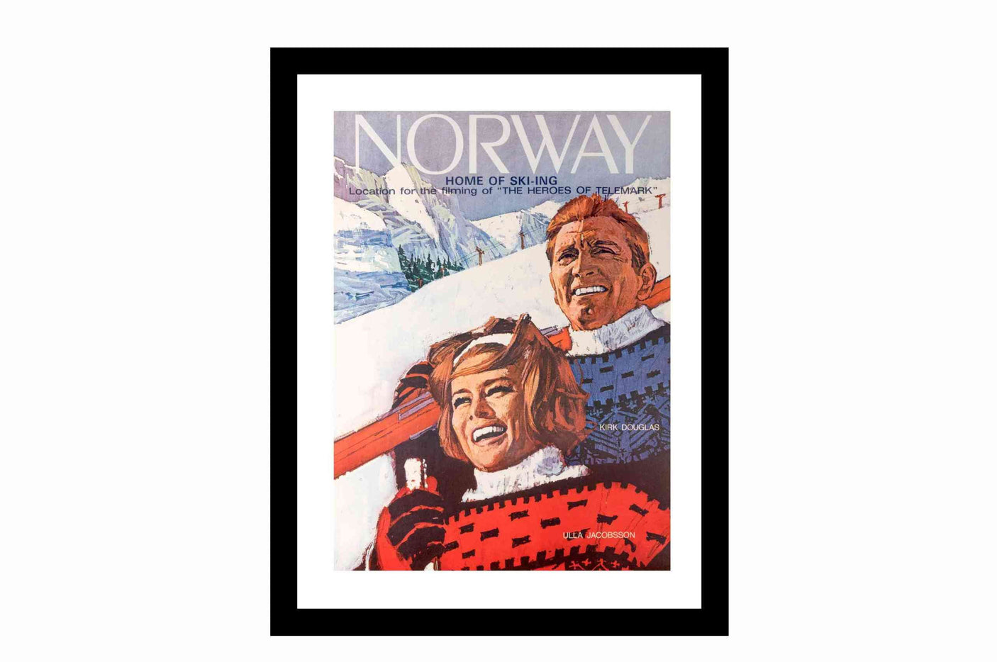 Glass picture w/frame Heroes Of Telemark 70cm x 90cm Homefactory