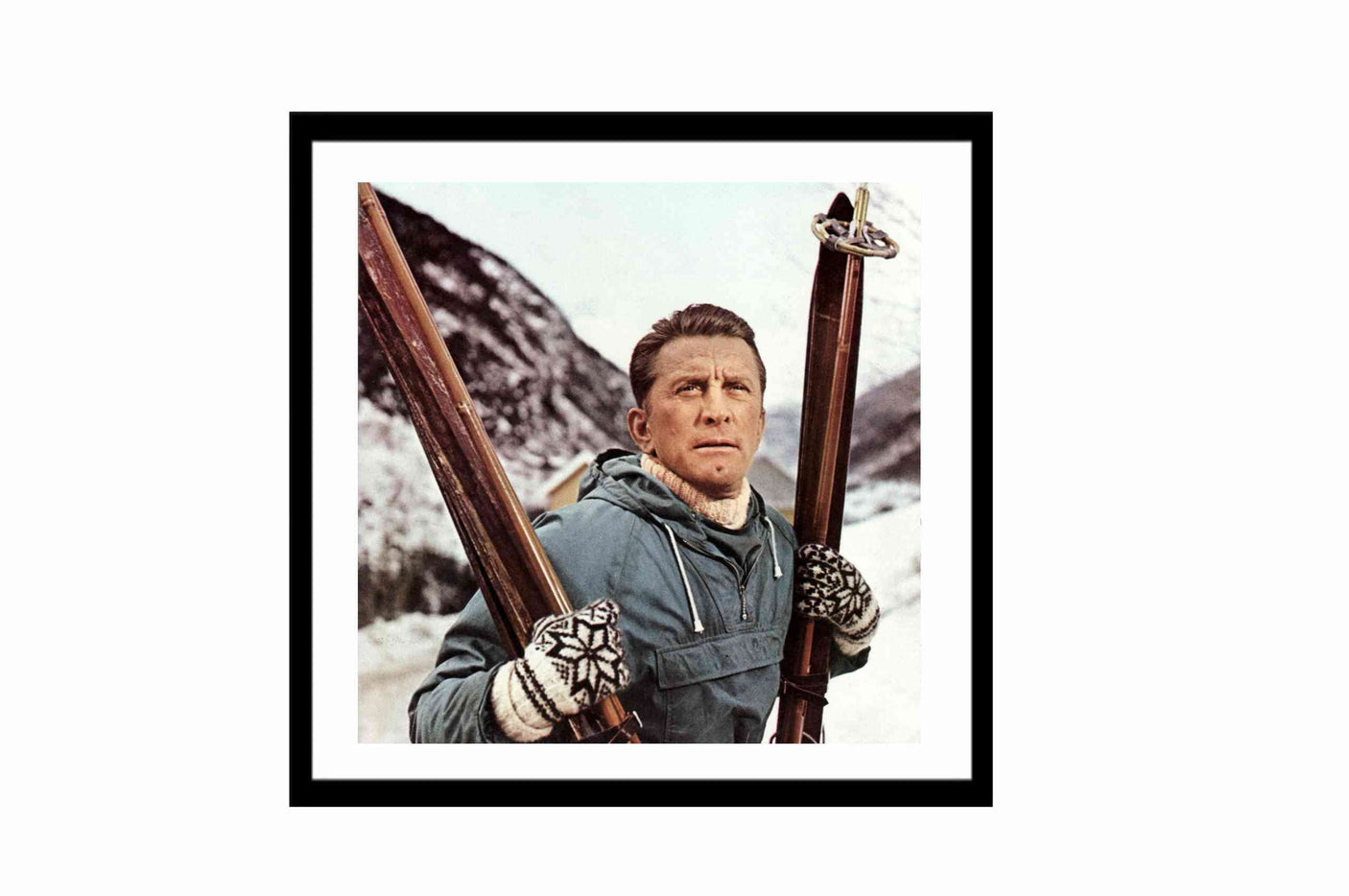 Glass picture w/frame Heroes Tel. Kirk Douglas 80cm x 80cm Homefactory