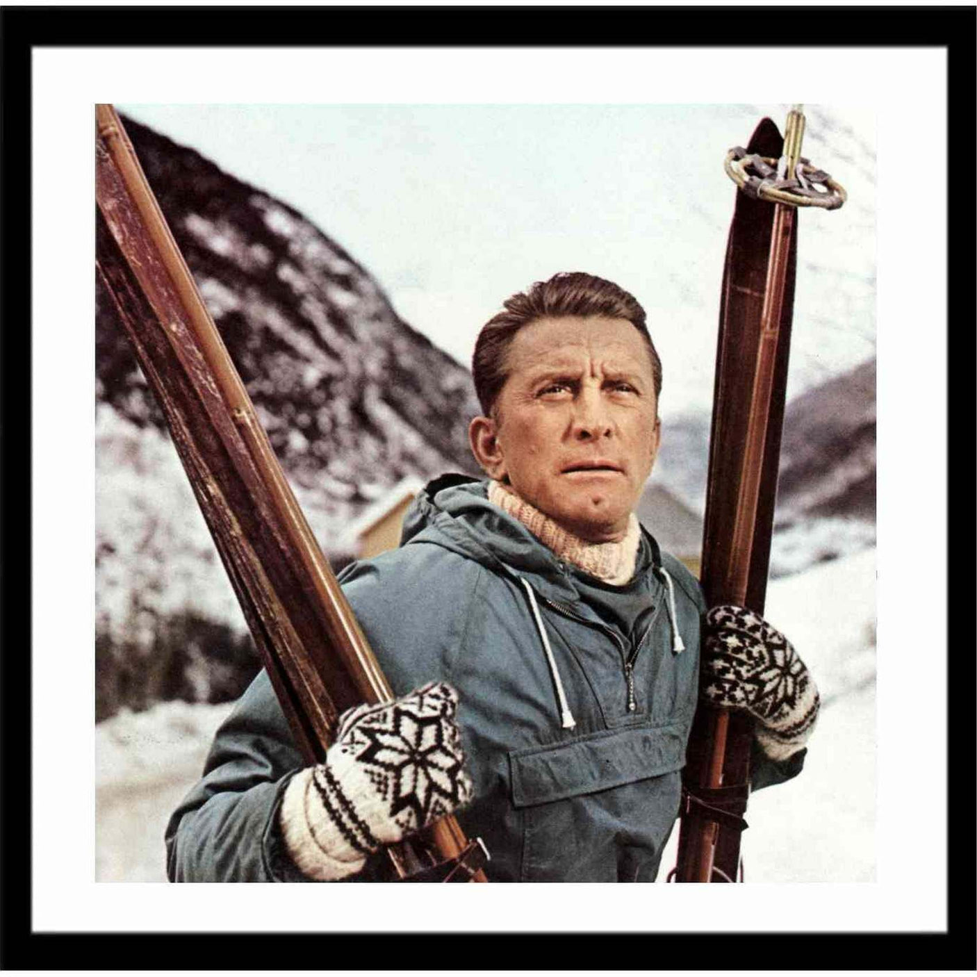 Glass picture w/frame Heroes Tel. Kirk Douglas 80cm x 80cm Homefactory