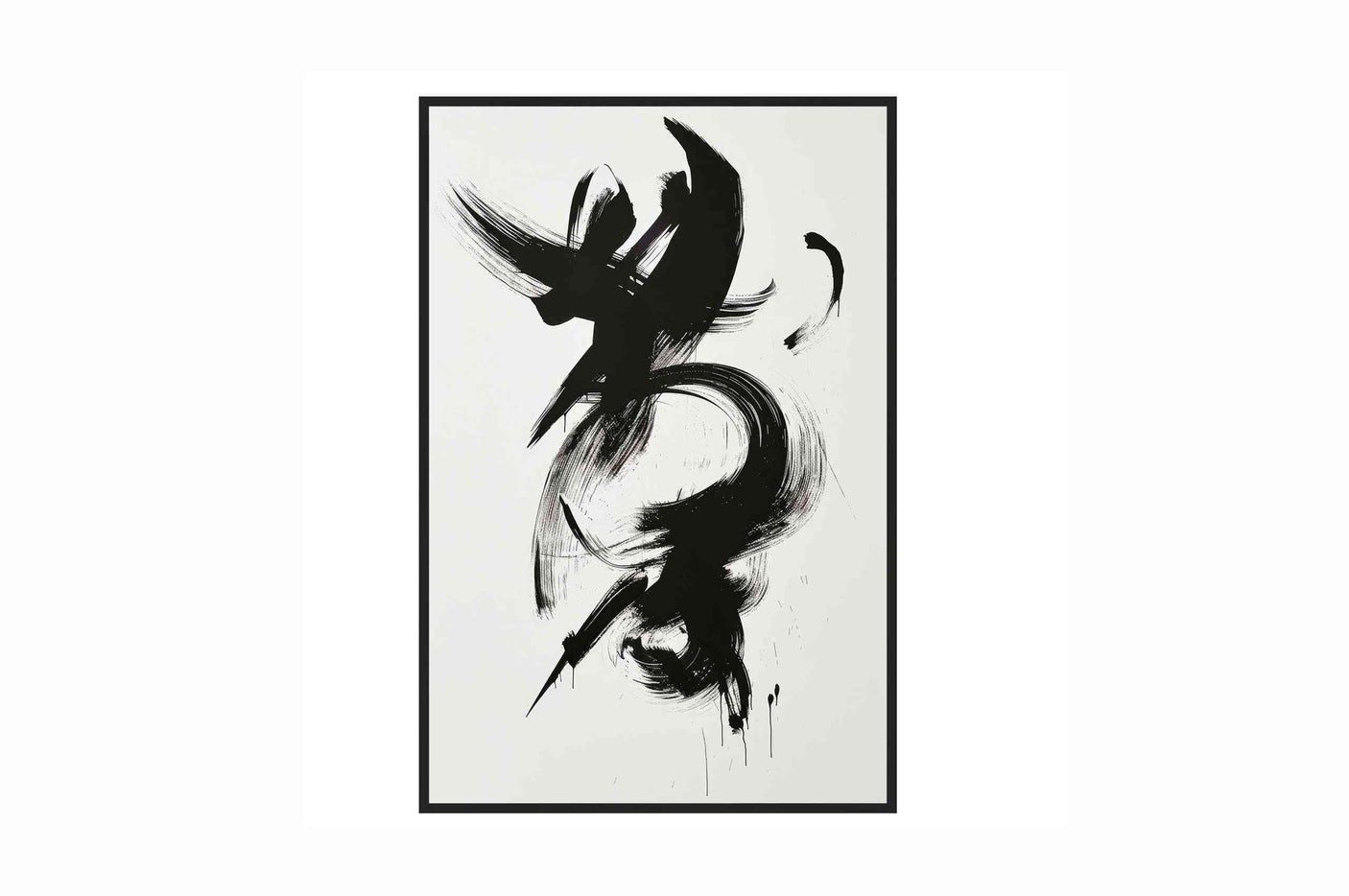 Hand painted art with frame GOTHIC GRAFFITI 1 - 80cm x 120cm Homefactory