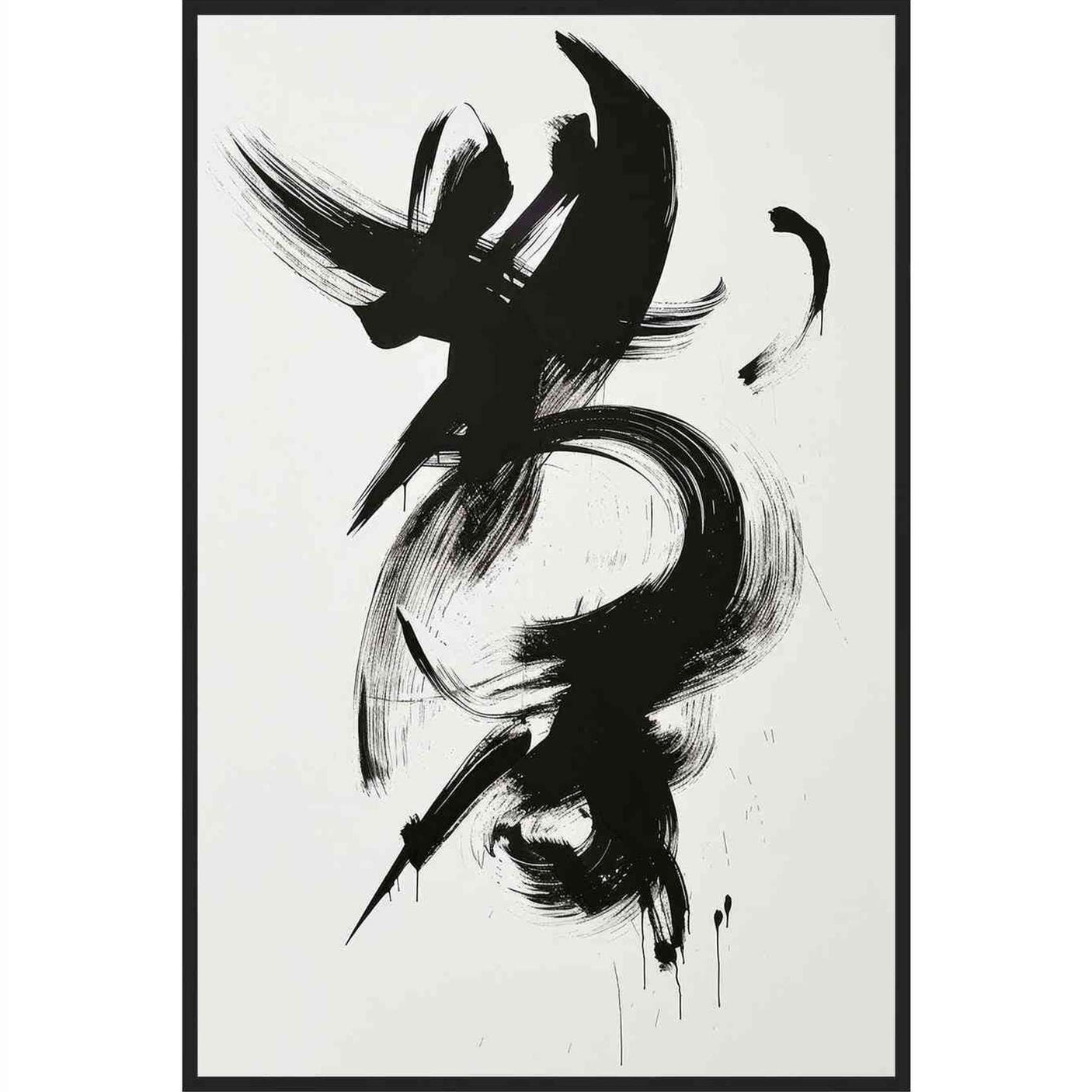 Hand painted art with frame GOTHIC GRAFFITI 1 - 80cm x 120cm Homefactory