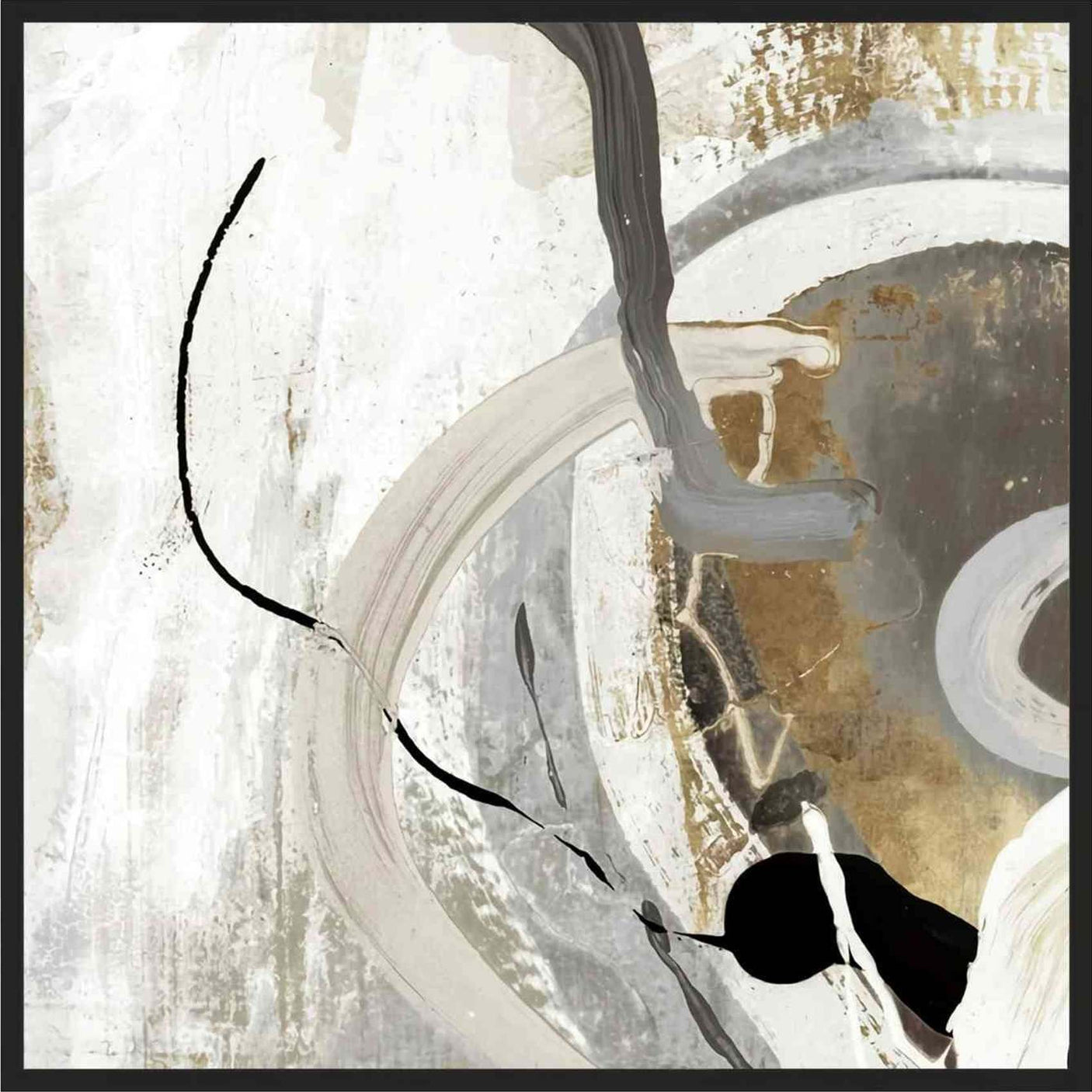 Hand painted art with frame ABSTRACT HOPE 120cm x 120cm Homefactory