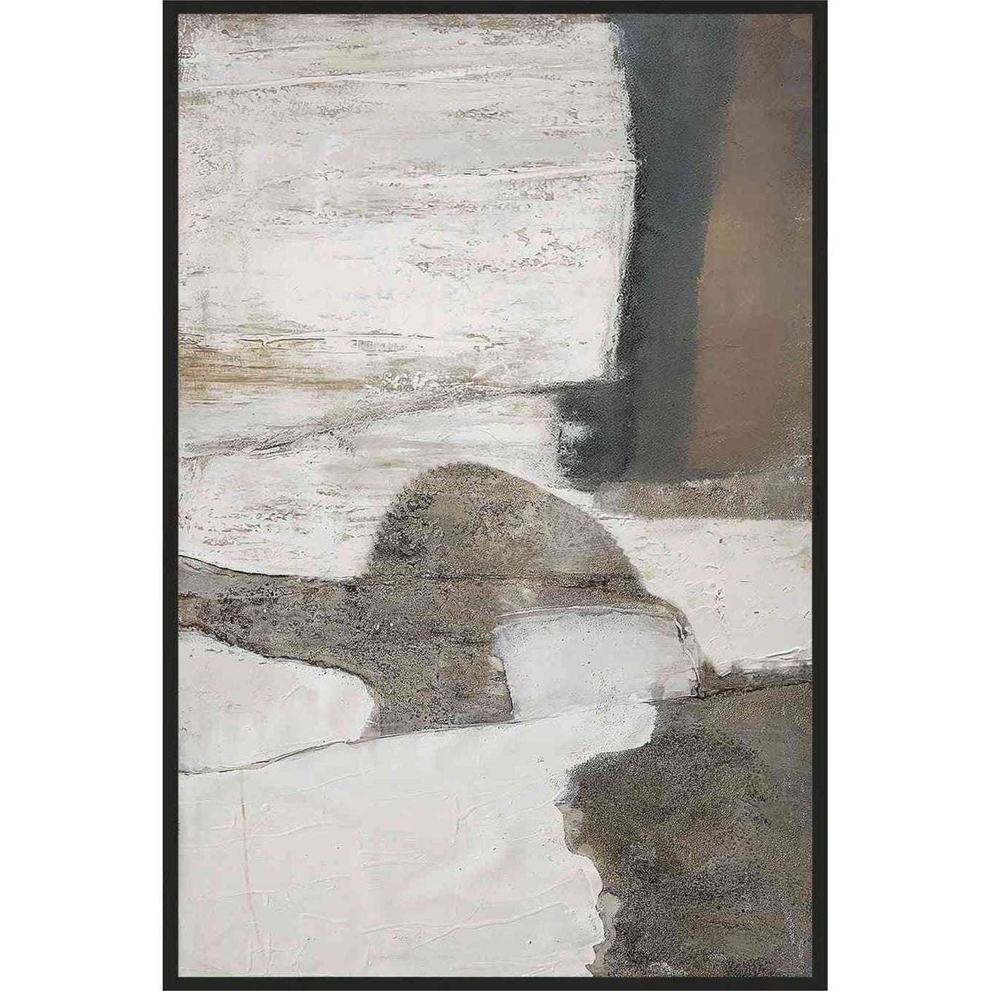 Hand painted art with frame BRUSH No.1 ARTWORK 80cm x 120cm Homefactory