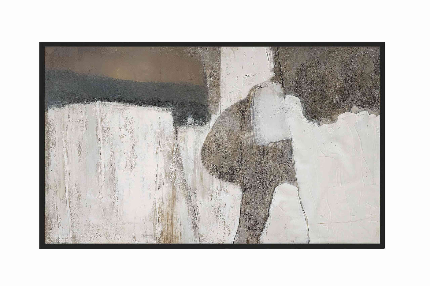 Hand painted art with frame BRUSHSTROKES NO.1 - 90cm x 150cm Homefactory