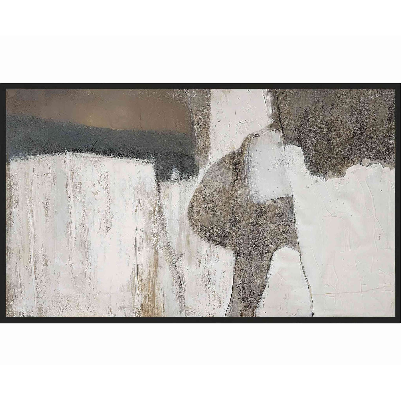 Hand painted art with frame BRUSHSTROKES NO.1 - 90cm x 150cm Homefactory