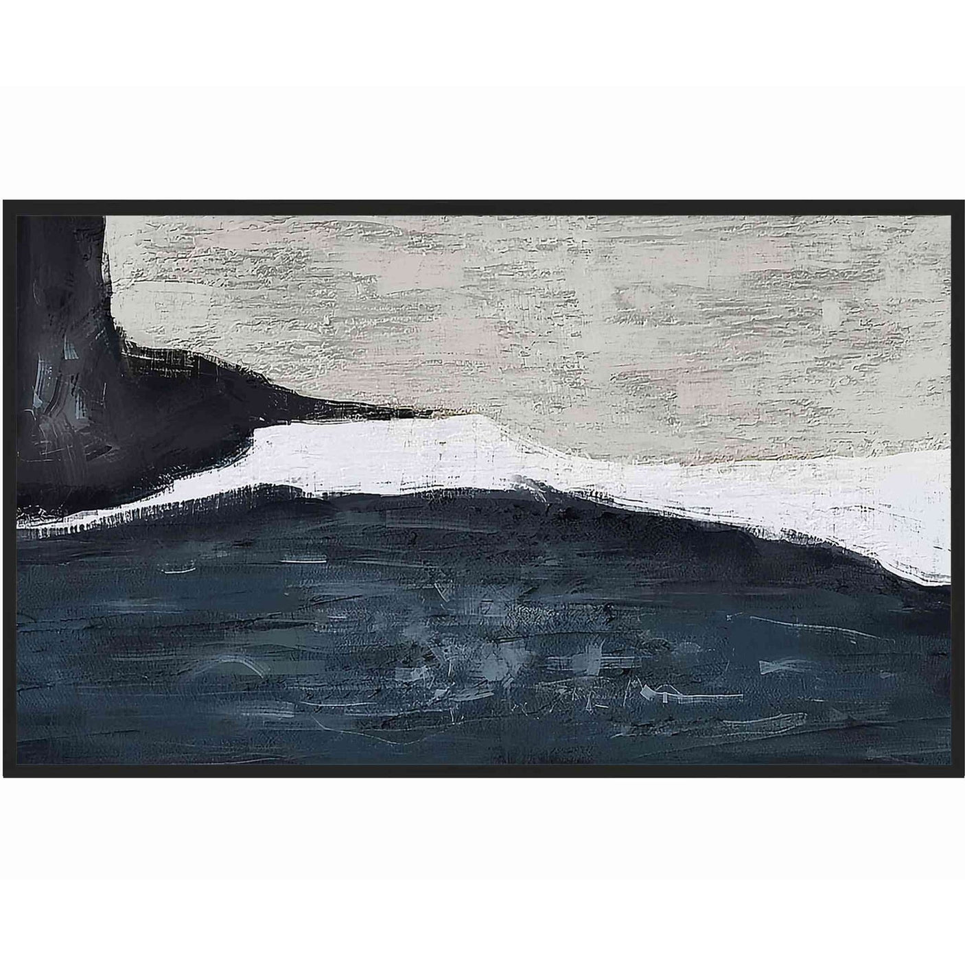 Hand painted art with frame THE COAST - 90cm x 150cm Homefactory