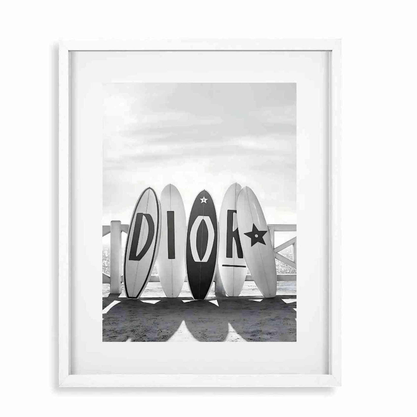 Glass Picture White smal Frame, Passepartout DIOR Homefactory