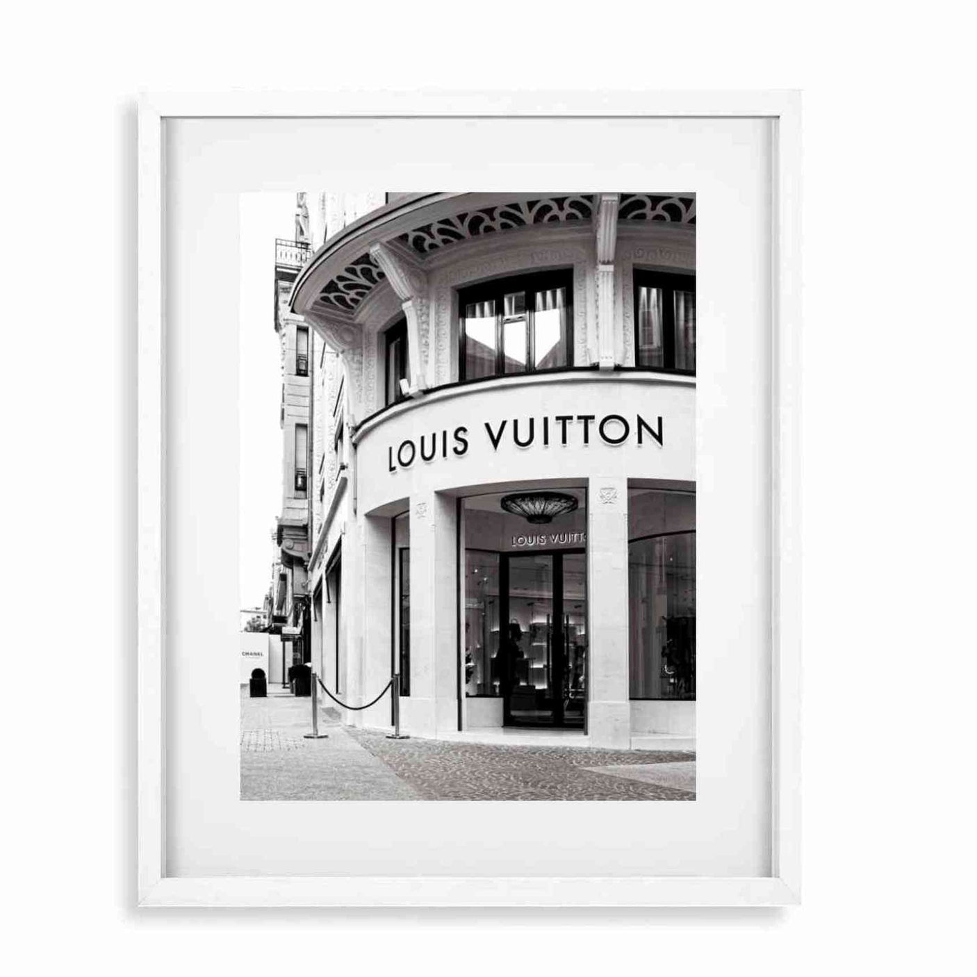 Glass Picture White smal Frame, Passepartout Louis Vuitton Homefactory