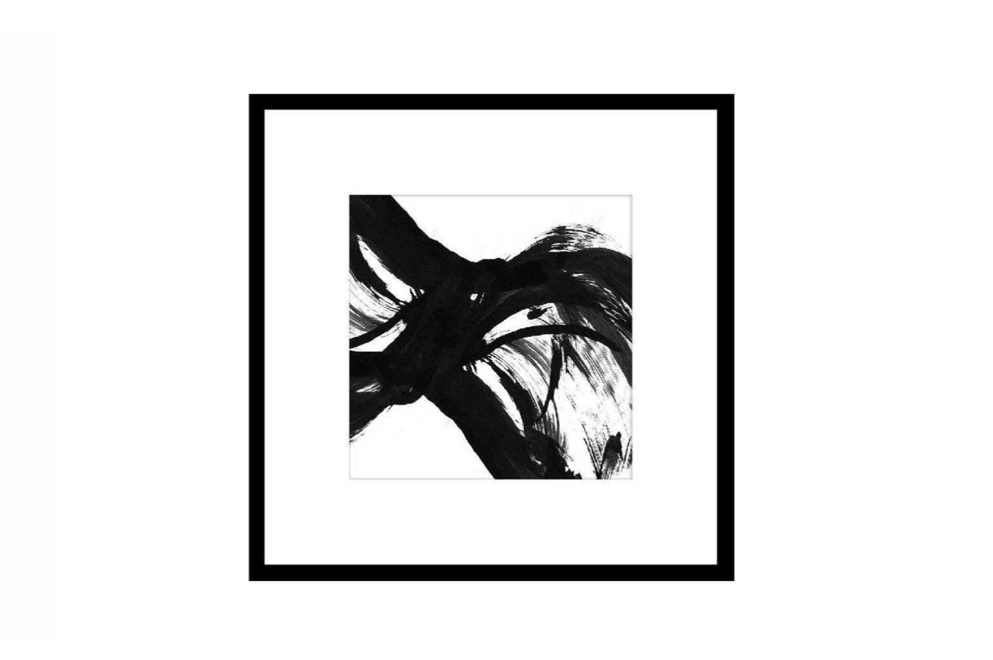 Black smal Frame Passepartout 60cmx60cm Black Abstract 1 Homefactory