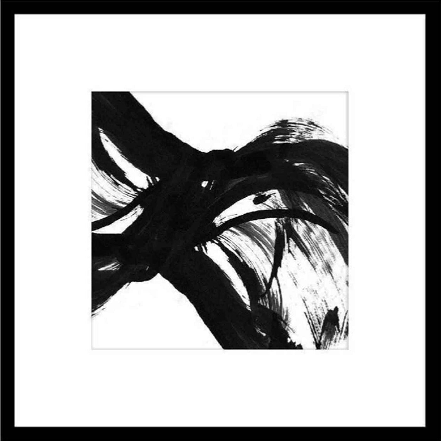 Black smal Frame Passepartout 60cmx60cm Black Abstract 1 Homefactory