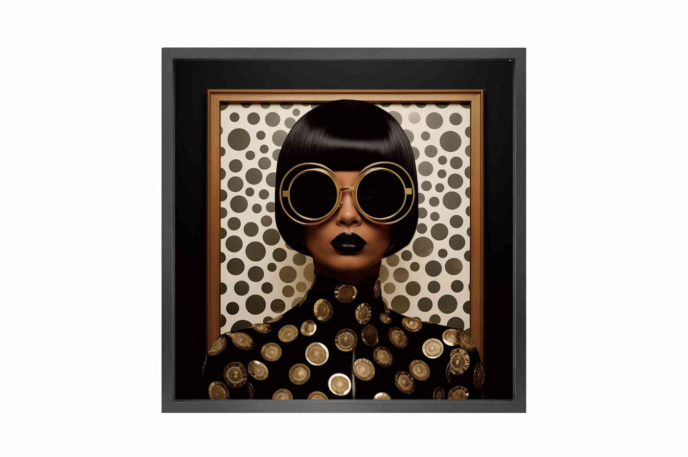 Canvas 5cm black frame Street Fashion 90cm x 150cm Homefactory