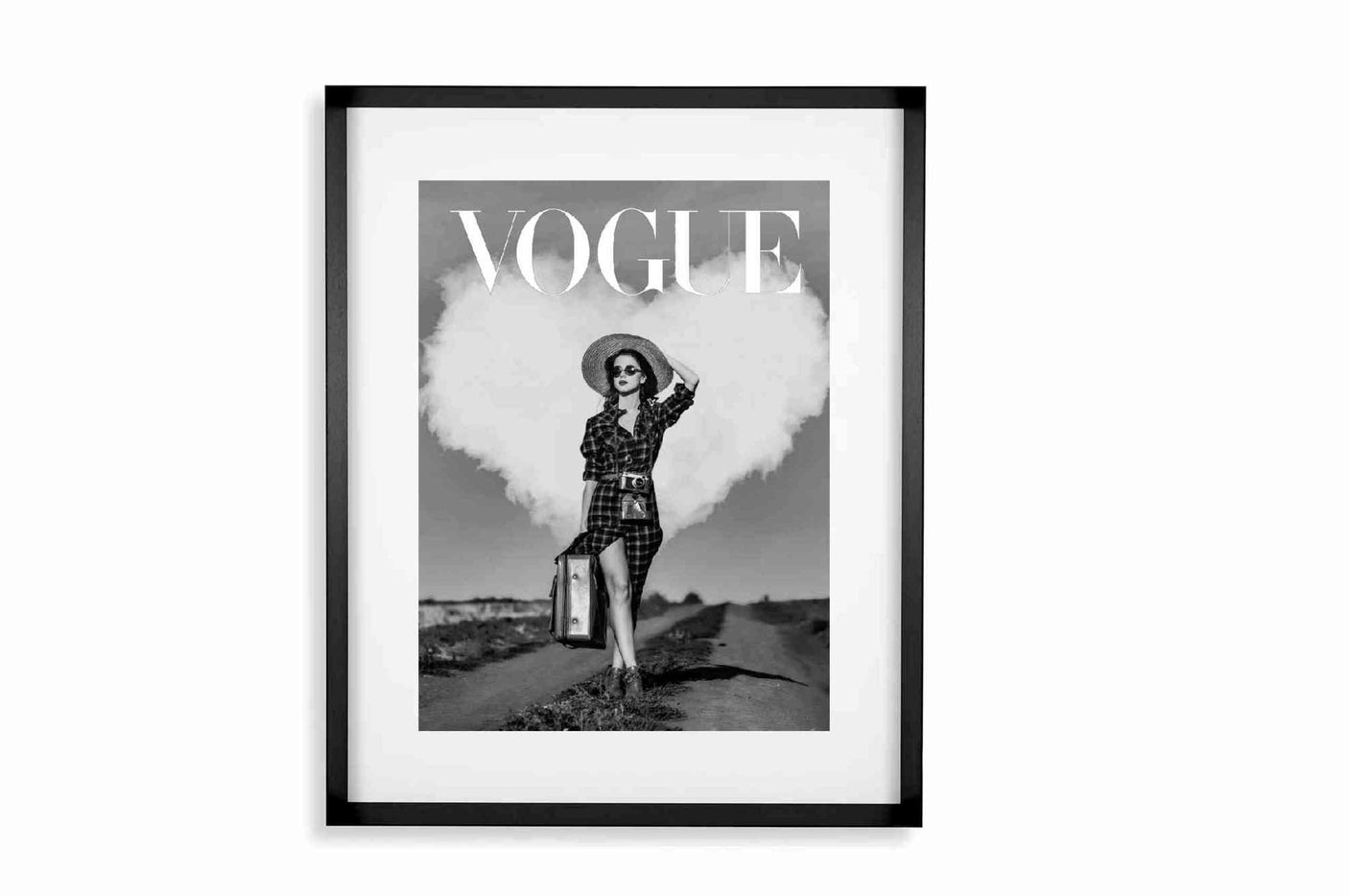Black smal Frame Passepartout 80cmx120cm VOUGE no.1 Homefactory