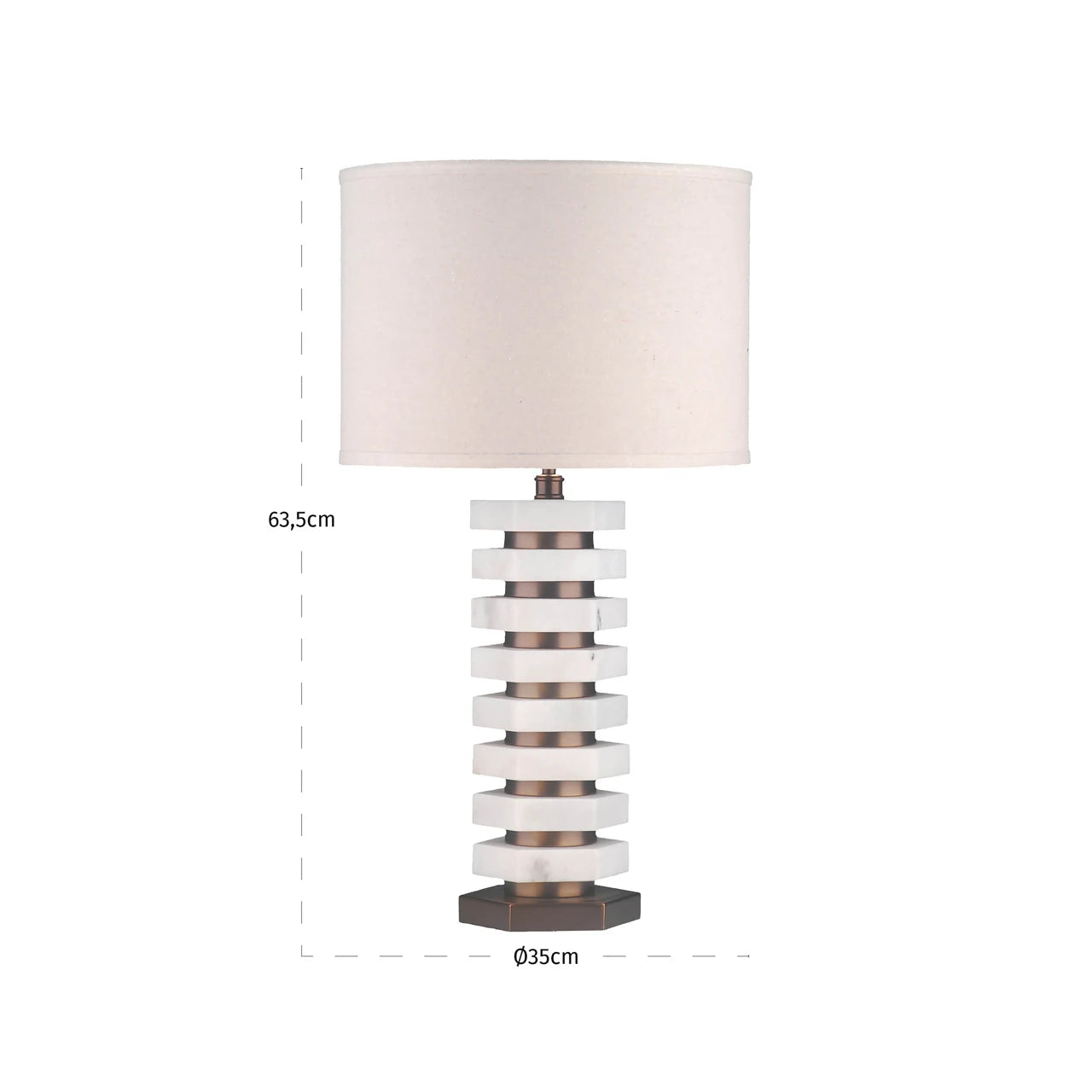 Bordlampe Haspen natur Richmond Interiors Bordlampe