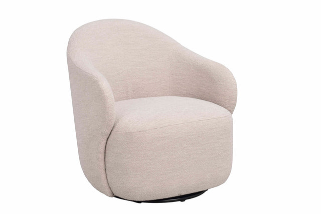 Chapeltown lounge chair light beige fabric swivel Rowico Lenestol