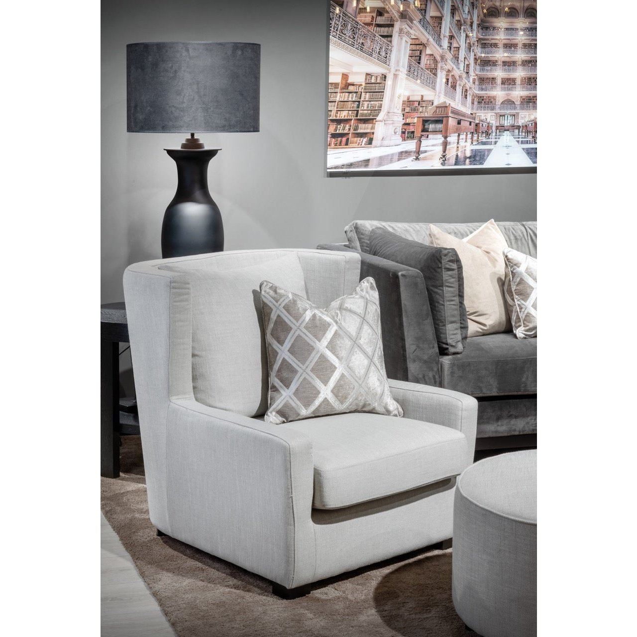 Loungestol Kingston halvrund Outletvare Homefactory Lenestol