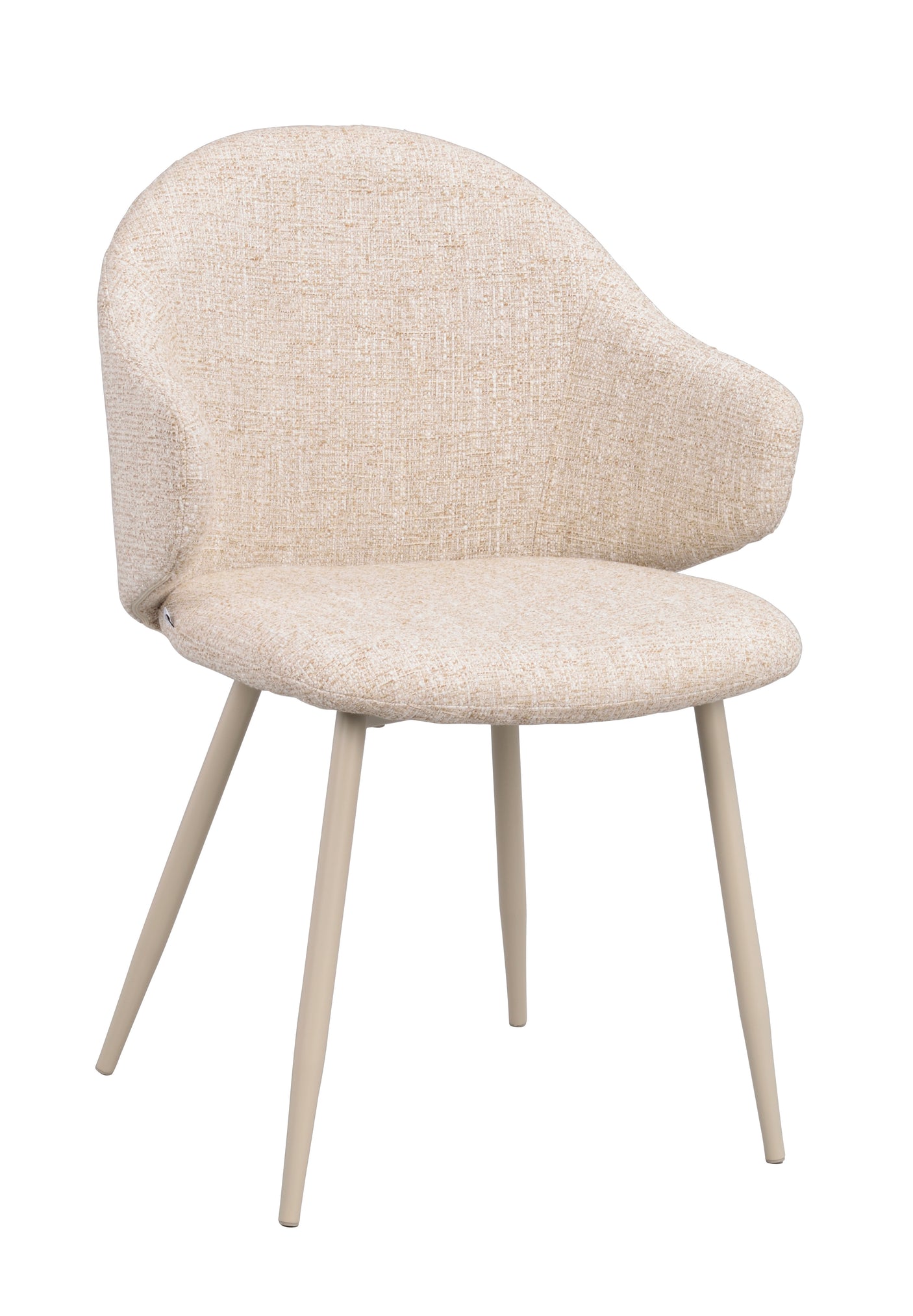 Drake armchair beige fabric/beige metal legs Rowico Spisestol