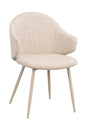 Drake armchair beige fabric/beige metal legs Rowico Spisestol