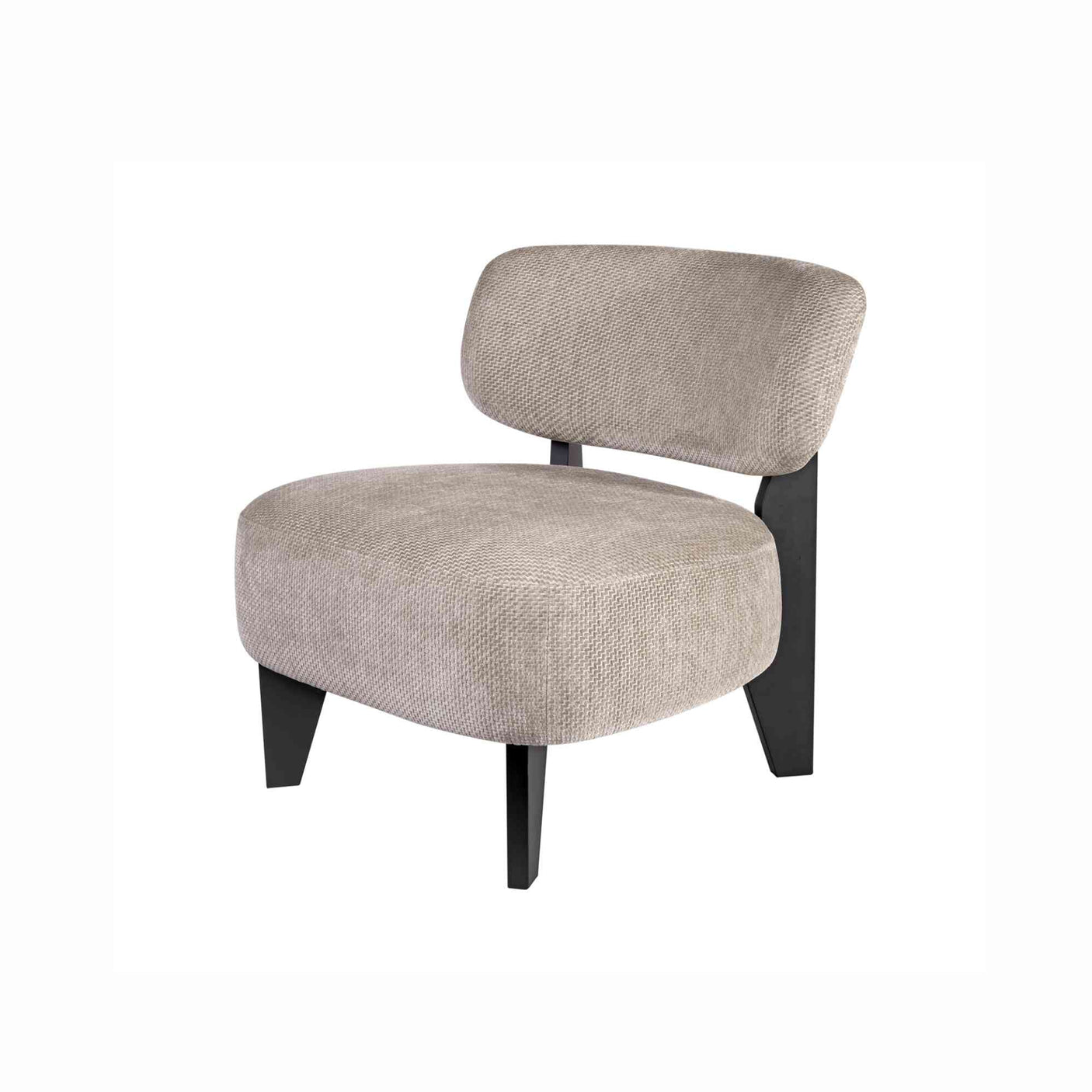 Stol Harlow Textured chenille greige B72 D78 H74 SH43 Homefactory