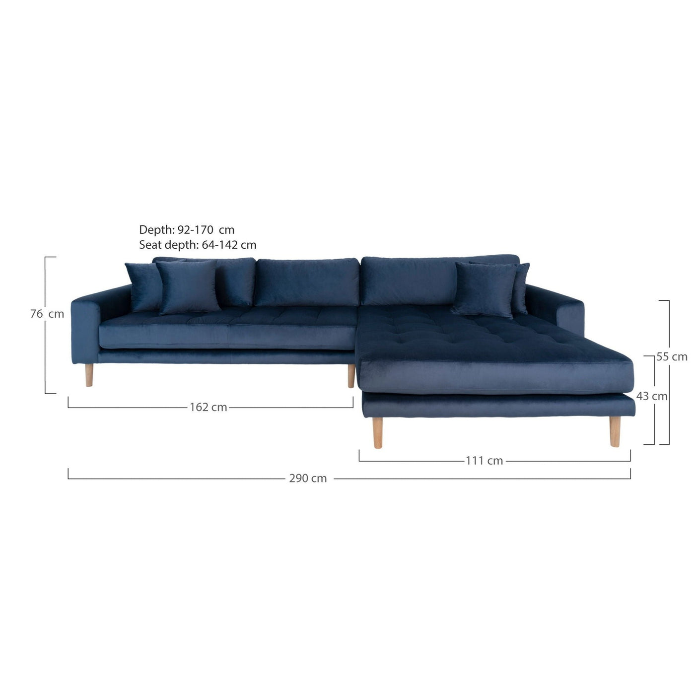 Lido hjørnesofa høyre House Nordic Sofa