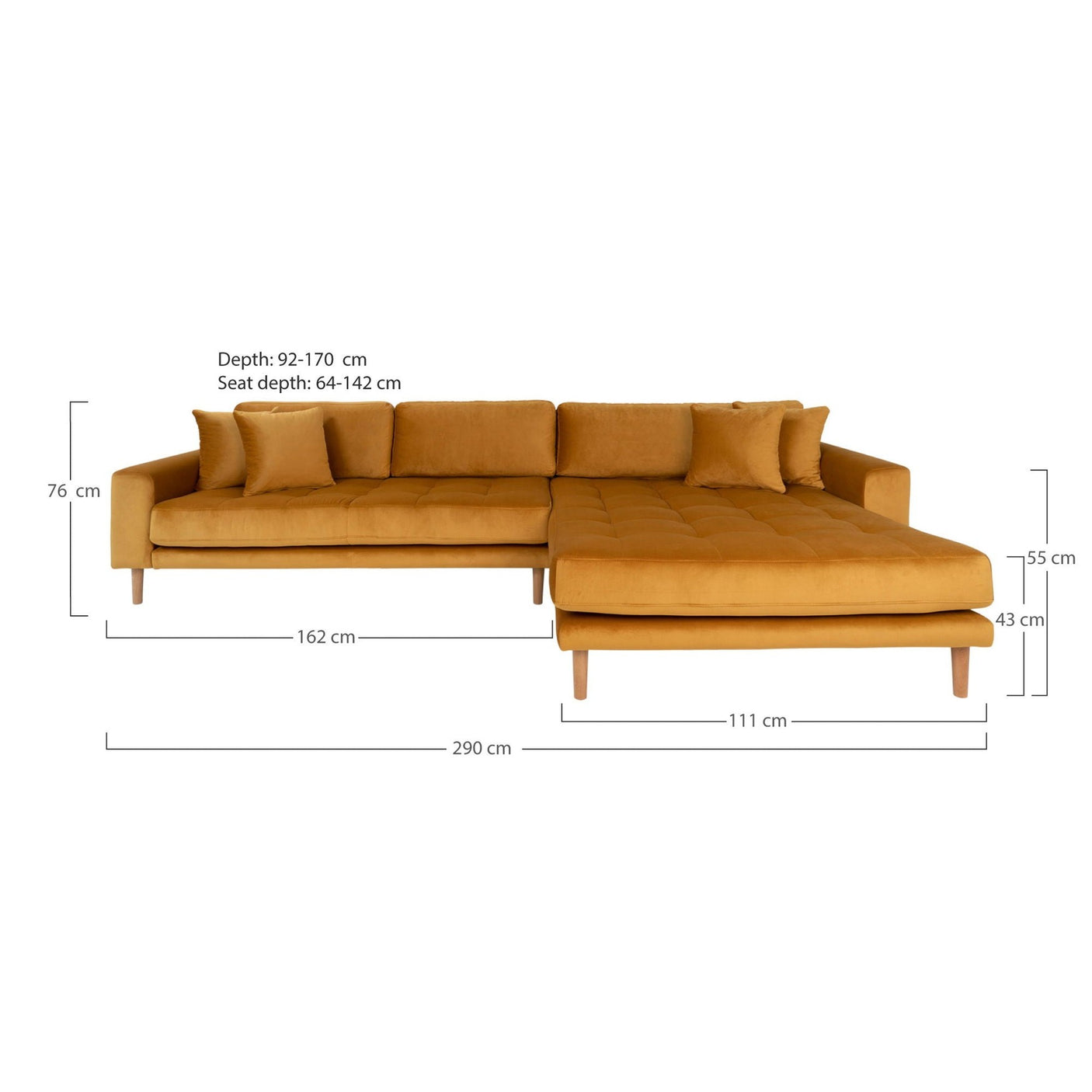 Lido hjørnesofa høyre House Nordic Sofa