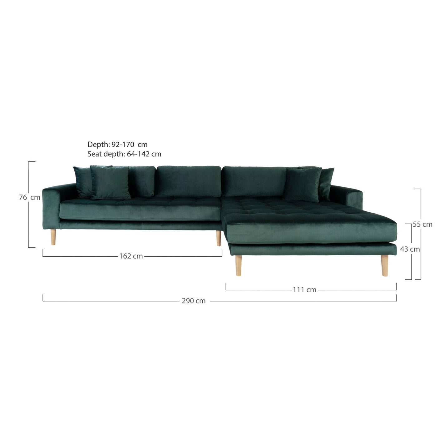 Lido hjørnesofa høyre House Nordic Sofa