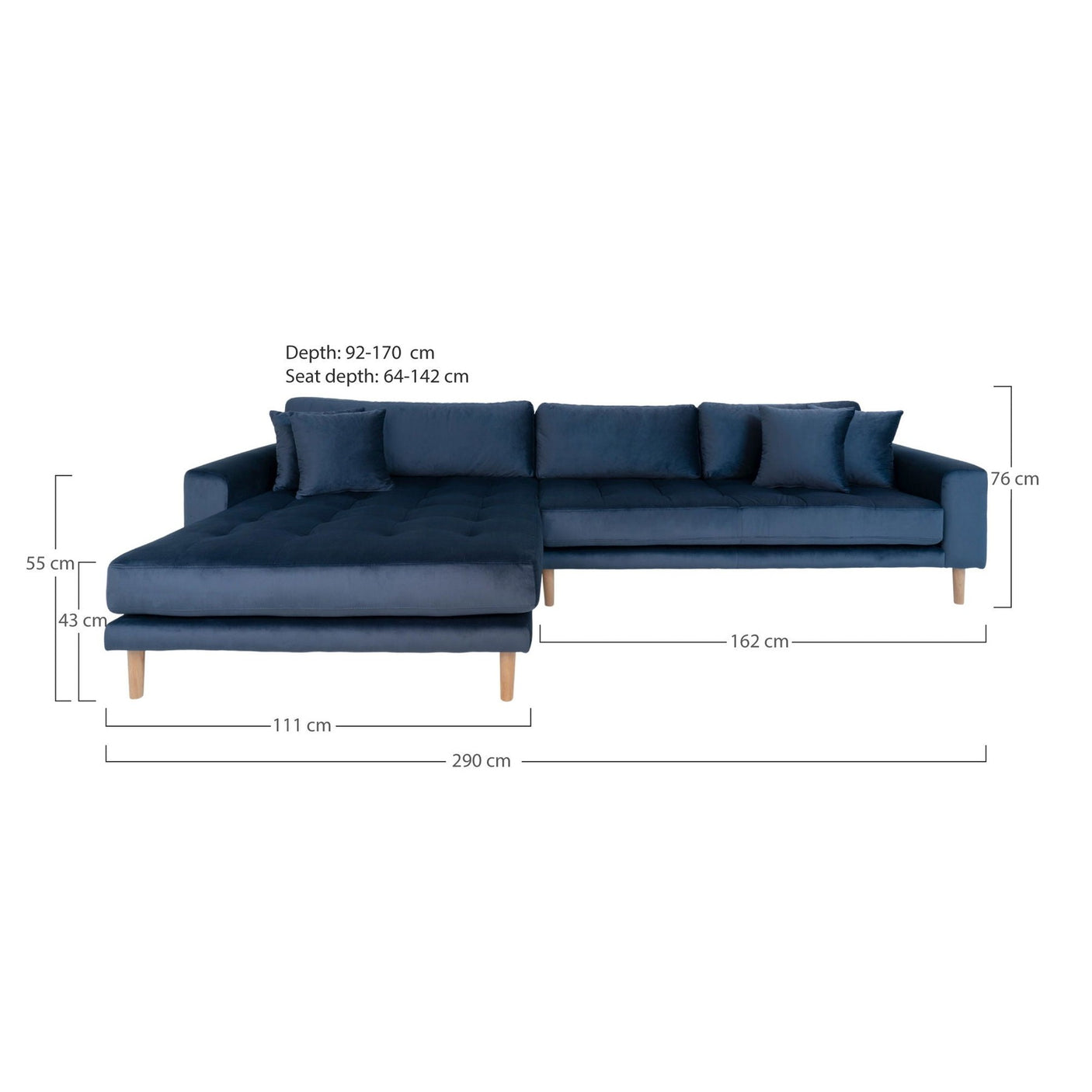 Lido hjørnesofa venstre House Nordic Sofa