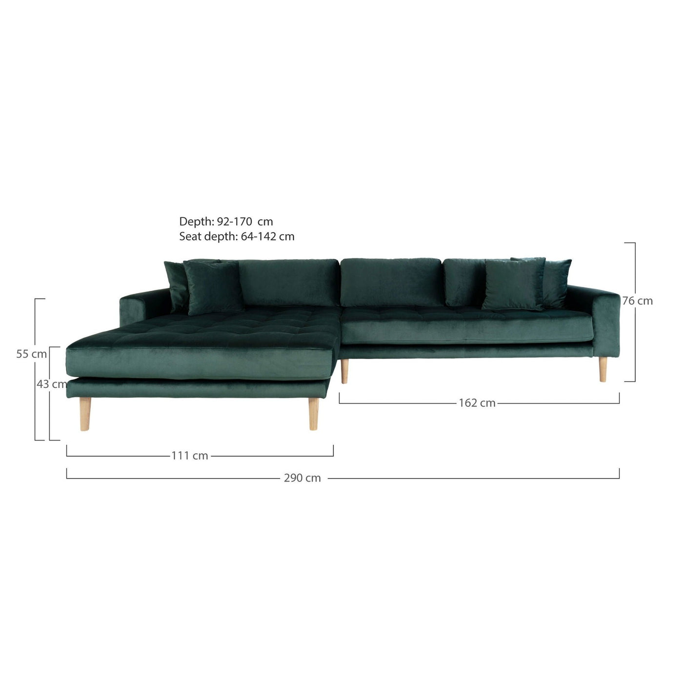 Lido hjørnesofa venstre House Nordic Sofa