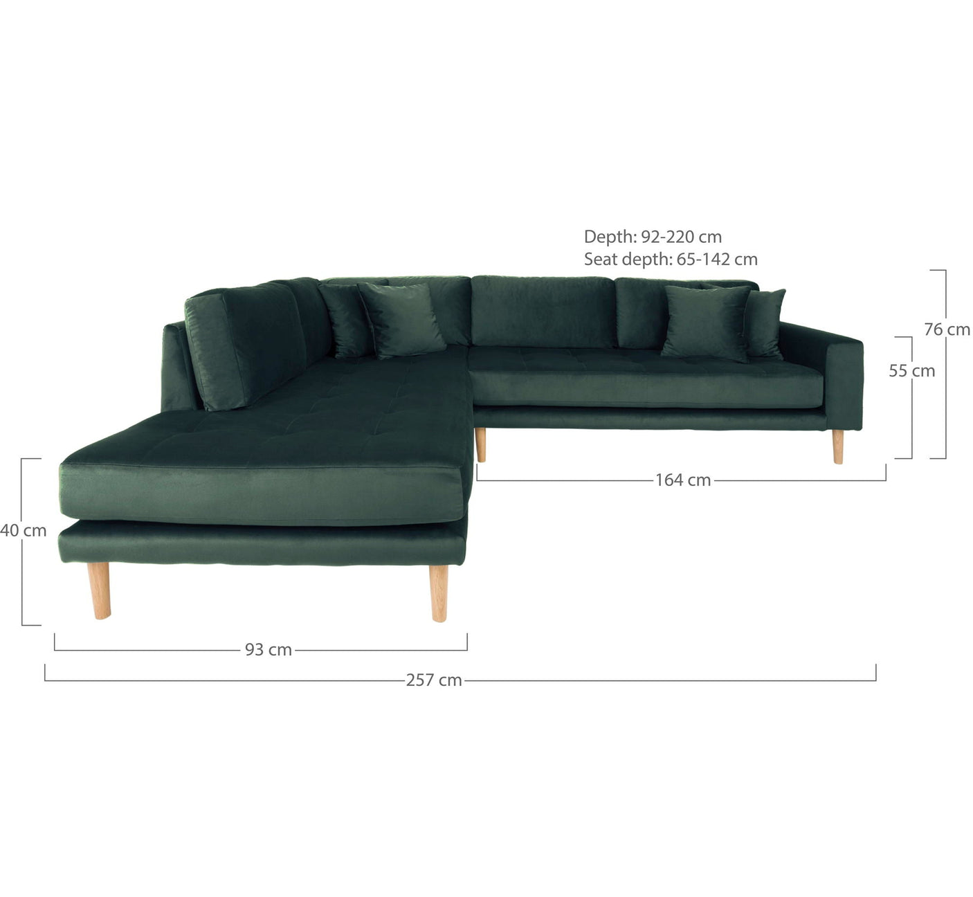 Lido sjeselongsofa venstre House Nordic Sofa